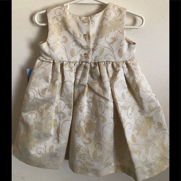 La Princess Gold Shimmer Swiss Rose Dress - Picture 7 of 7